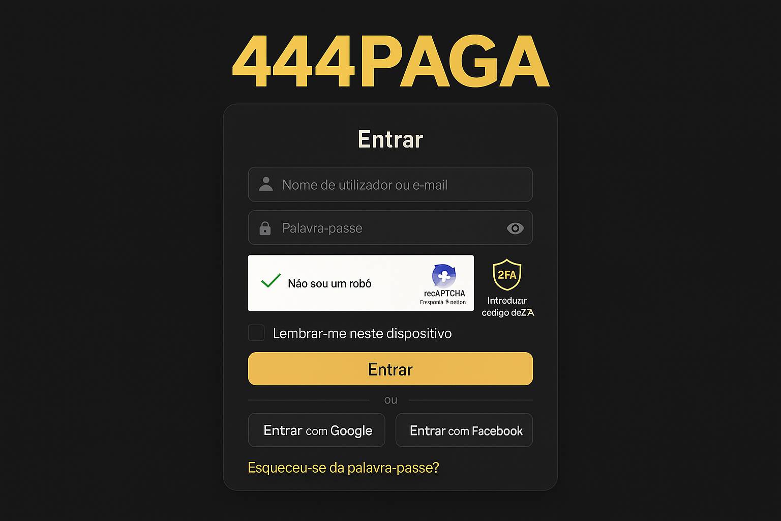 Login no Cassino 444PAGA